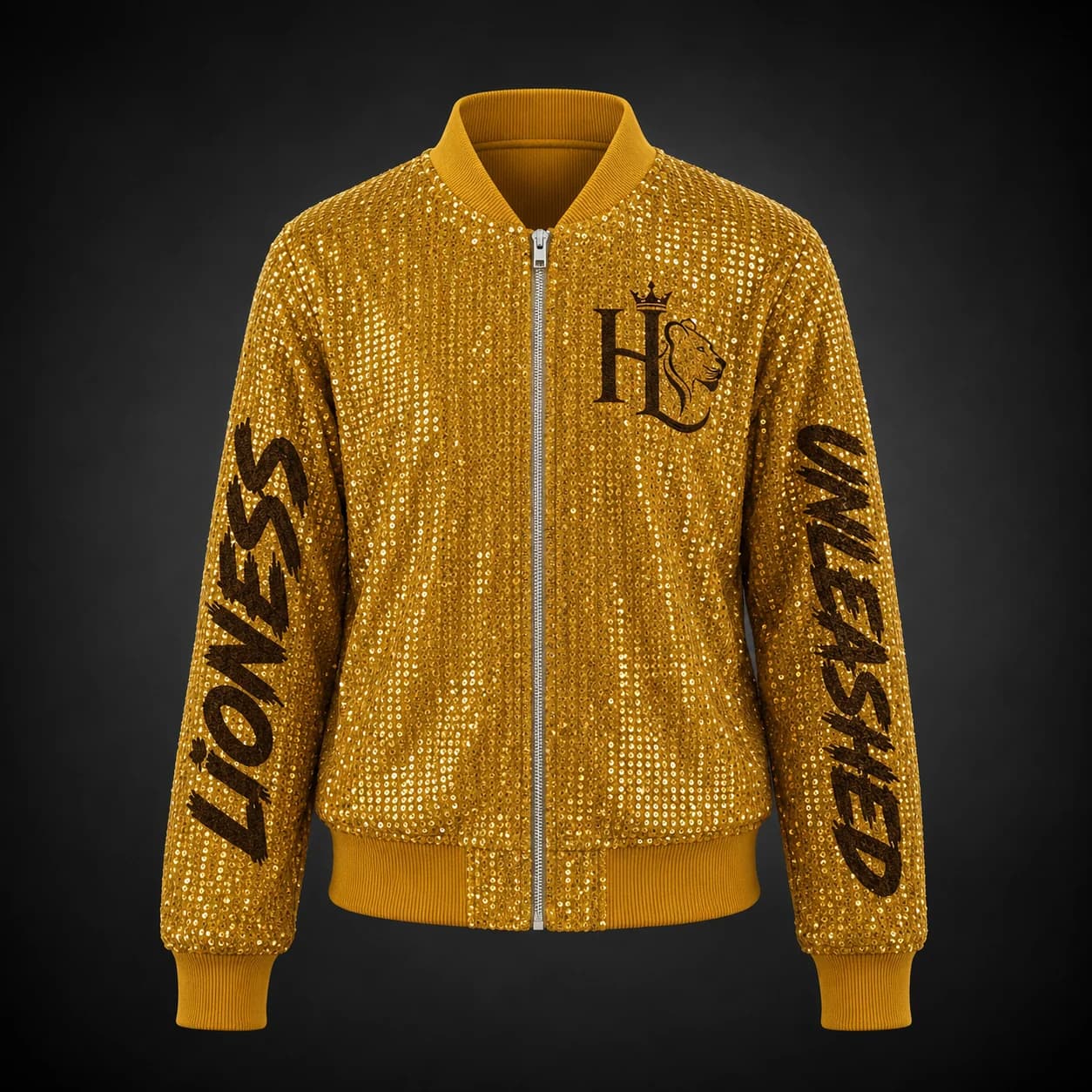 The Lioness Founders Jacket, Gold Sequin