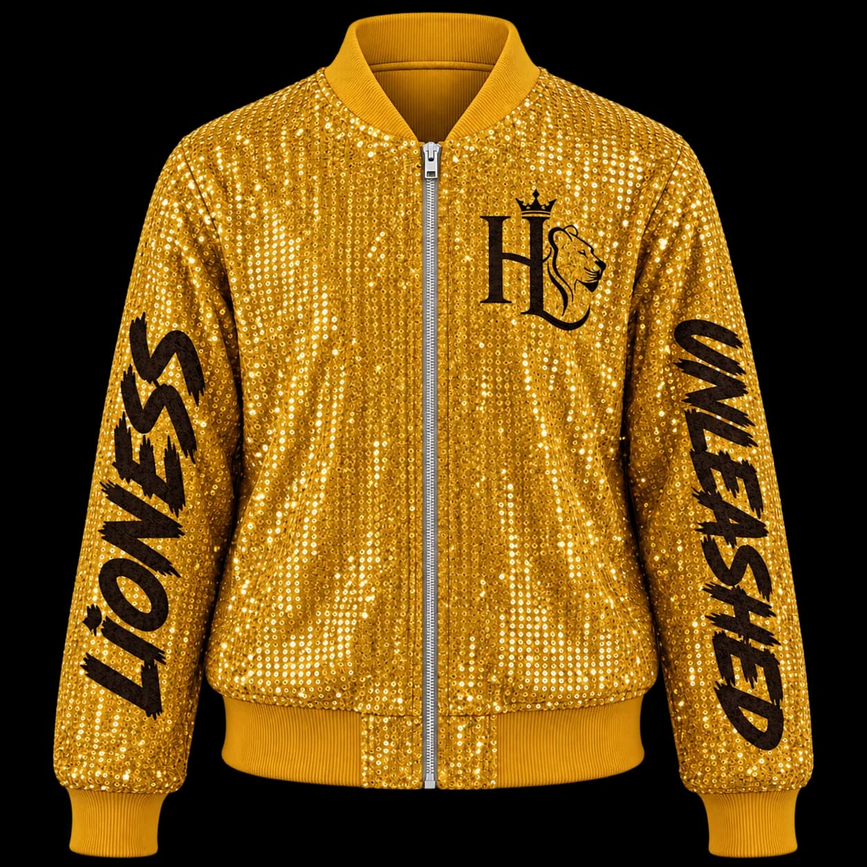 The Lioness Founders Jacket, Gold Sequin
