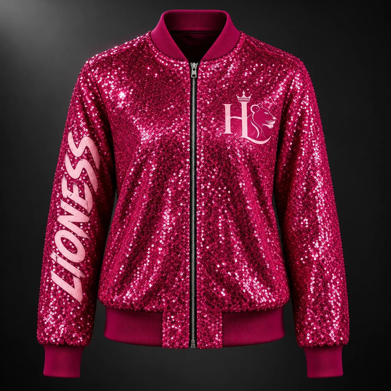 The Lioness Hot Pink Monochrome Sequin Jacket